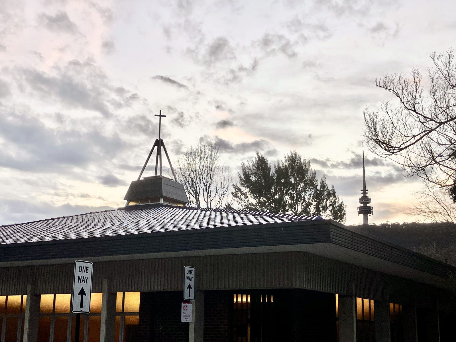 Friday evening Mass inside the St John the Evangelist Chapel
